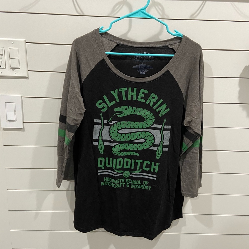 Harry Potter Slytherin Quidditch Baseball Tee